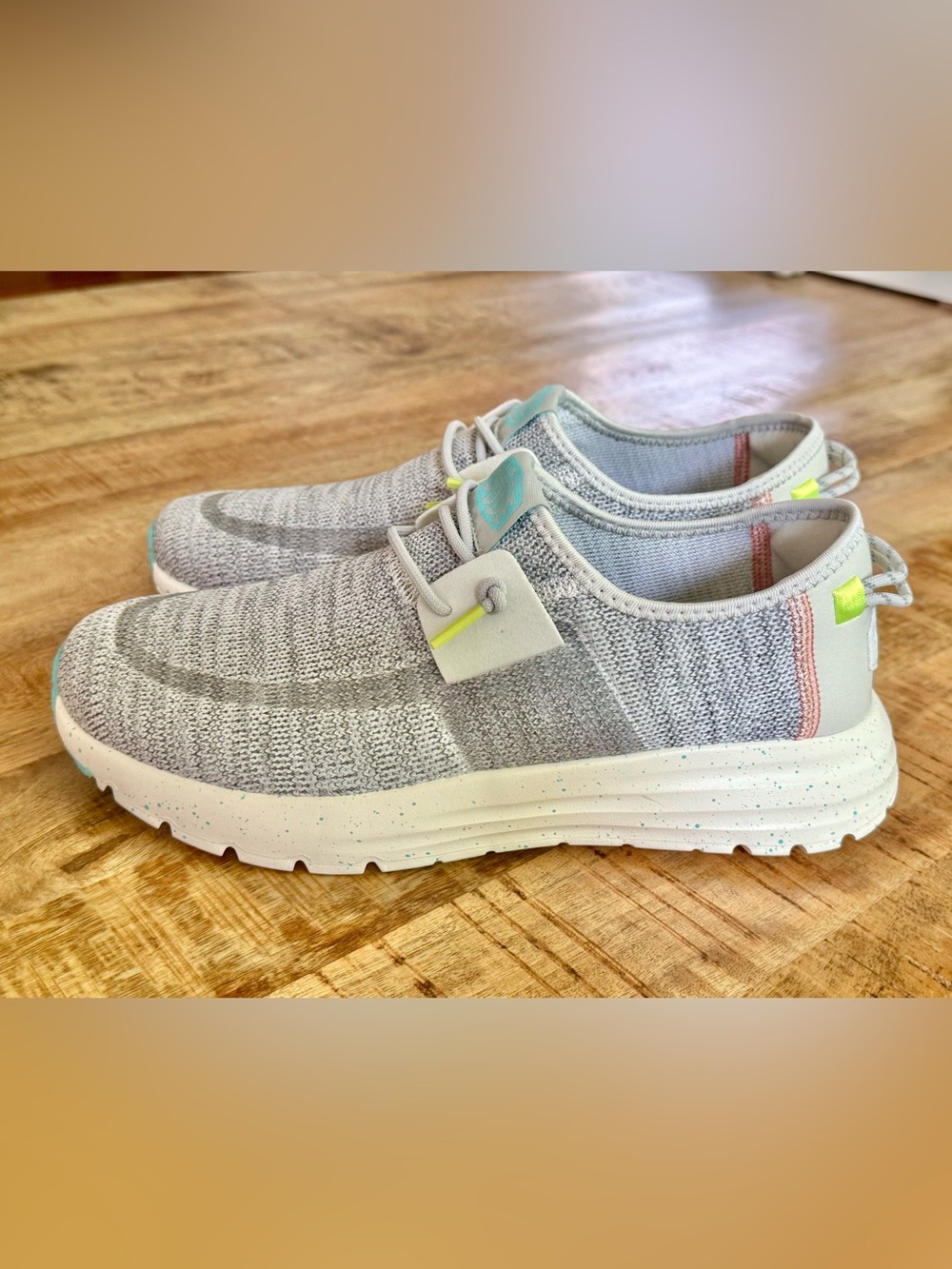 NWT Hey Dude Sirocco W Specle Grey Women’s 8 Lightweight Comfort Shoes